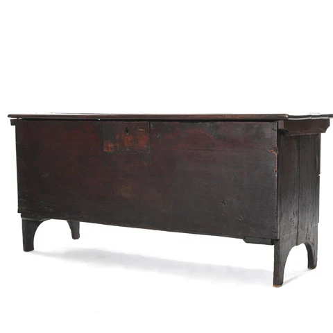 Antique 16th - 18th Century English Oak Plank Coffer Storage Trunk Chest Cover