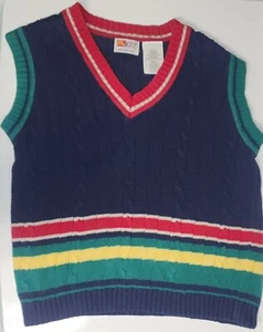 Vintage 90s McKids Mcdonalds Tight Knit Sweater Vest Youth Size 7 - Picture 1 of 5