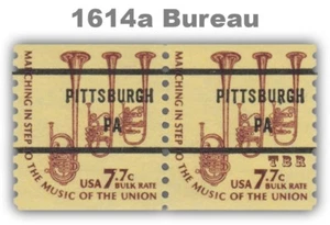 1614a Saxhorns 7.7c PITTSBURGH PA Bureau Precancel Americana Pair MNH - Buy Now - Picture 1 of 1