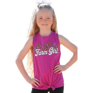 Cruel Youth Girl's Farm Girl Bright Pink Tank Top CTK8920002 - Picture 1 of 7