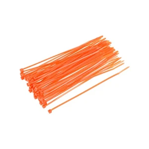 Cable Zip Ties 150mmx2.5mm Self-Locking Nylon Tie Wraps Orange 100pcs - Afbeelding 1 van 3