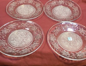 Princess House Fantasia Crystal Luncheon Plates Set of 4 - Picture 1 of 4