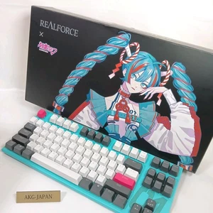 REALFORCE GX1 Hatsune Miku Gaming Keyboard X1UCM1 USED Japan Limited RGB - Picture 1 of 13
