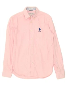 U.S. POLO ASSN. Mens Tailored Fit Shirt Size 39 Small Pink Cotton BK19 - Picture 1 of 3