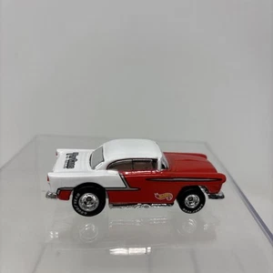 Hot Wheels White/Red Toy Cars Magazine 1955 Chevy Bel Air Real Riders Loose - Picture 1 of 8