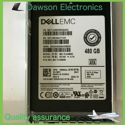 VJM47 DELL EMC 480GB SATA 2.5" 6Gb/s SSD 14/15/16G KIT - Image 1 of 2