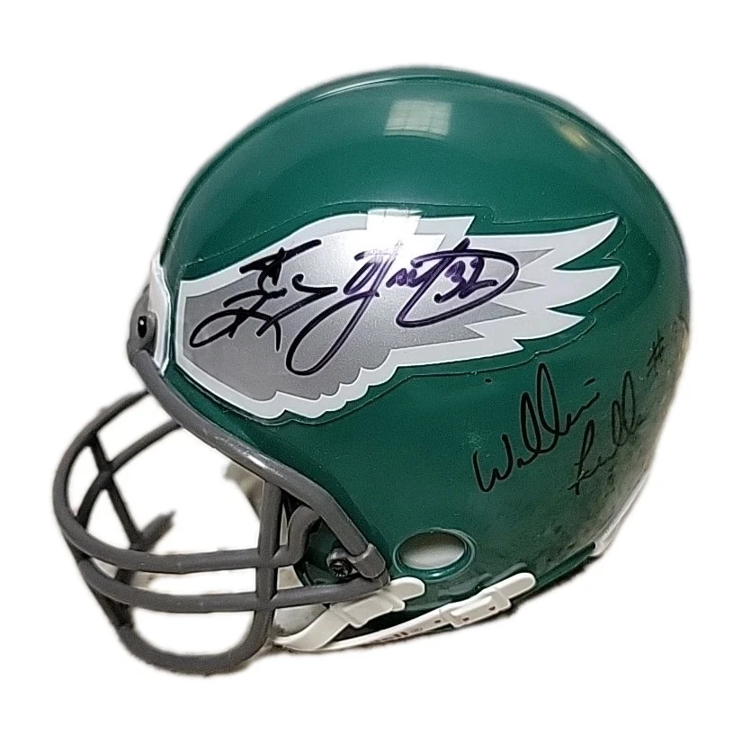 MICROCASCO FIRMADO POR PHILADELPHIA EAGLES 2 7/8 RICKY WATTERS, WILLIAM FULLER,... Foto 1 de 4