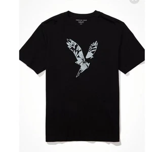 American Eagle schwarzes superweiches T-Shirt - Herrengröße Large - Bild 1 von 5