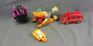 4 1980s Transformers G1 Fangry Headmaster Wreck Gar Ironhide Wheelie Robot Toy - Picture 1 of 20