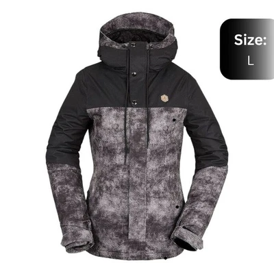 Volcom Bolt Womens Insulated Ski & Snowboard Jacket Chic Style Acid Black Large - Image 1 of 4