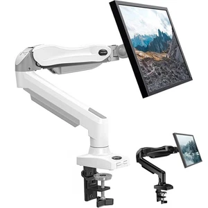 Einzelner Monitorarm 13 bis 32 Zoll verstellbar weiß Schreibtischhalterung VESA HUANUO - Bild 1 von 13
