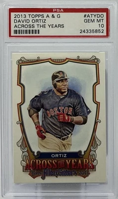 David Ortiz PSA 10 - 2013 Allen & Ginter 'Across The Years' - Medias Rojas, Big Papi Foto 1 de 4