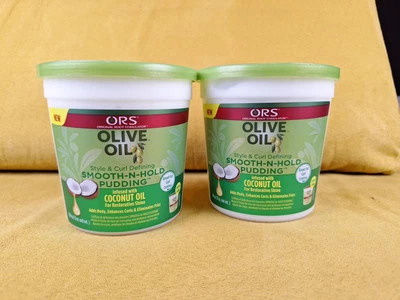 LOT OF 2 - Olive Oil Style and Curly Hair Smooth-N-Hold Pudding - Image 1 of 4