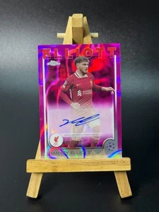 2024-25 Topps Chrome UEFA Harvey Elliott Auto Pink Refractor 010/250 - Picture 1 of 2