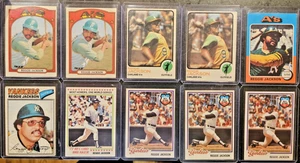 1970s Topps REGGIE JACKSON - 10 card lot - EX/MT to VG - Hall of Fame MR OCTOBER - Picture 1 of 2