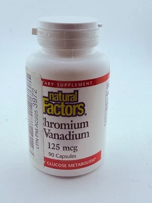 Cromo y Vanadio 125 mcg, Apoya el Metabolismo Saludable, 90 Cápsulas Foto 1 de 2