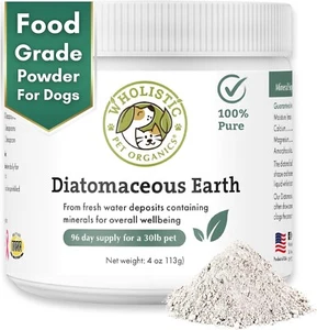 Wholistic Pet Organics Diatomaceous Earth Dog Supplement, 4.5 Oz - Picture 1 of 7