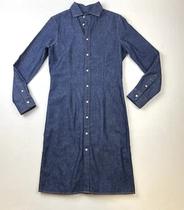 Polo Ralph Lauren Sz 8 Denim Long Slv Shirt Dress L/S Mid Length Classic Fitted - Picture 1 of 5