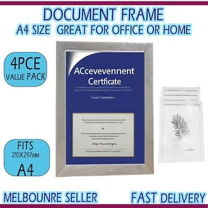 4Pcs A4 Certificate Photo Frame Modern Picture Documents Display Wooden Frames - Picture 1 of 17