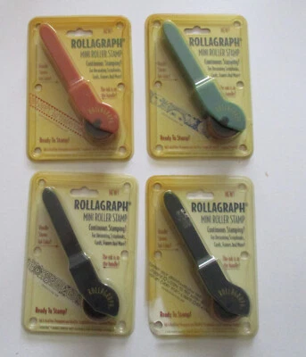 Lote de 4 mini estampillas en rollo vintage Foto 1 de 2