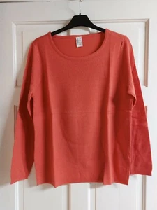 Maglione maglione donna leggero pullover grigio o arancione taglie uk 12 24 - Foto 1 di 4