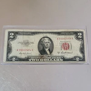 1953 2 Dollar Bill Red Seal 2.00 US A55062464A Series 1953 A - Picture 1 of 12
