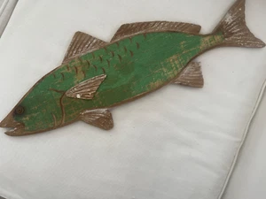 Wood Fish Wall Decor 9x23 - Picture 1 of 2