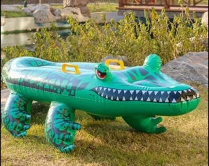 Aufblasbare Krokodil-Schwimmtier für Kinder und Erwachsene - Wasserspielzeug - Bild 1 von 4