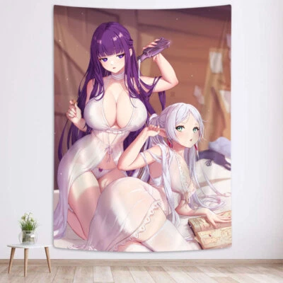 Girls Schwestern Anime Poster XXL Wandteppich Wandbehang Fototapete Gewebe - Bild 1 von 4