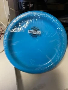 Turquoise 6-7/8" Paper Plates 24 Per Pack Tableware Decorations Party Supplies - Picture 1 of 2