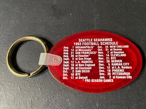 Portachiavi programma calcio Seattle Seahawks 1993 punto taverna Tumwater Wa - Foto 1 di 2