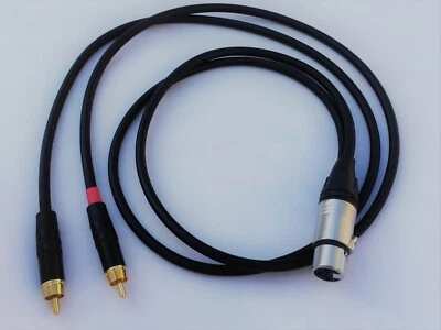 6'ft Mogami Cable Neutrik XLR Female to Dual RCA Male L-R Splitter Duplicator - Image 1 of 2