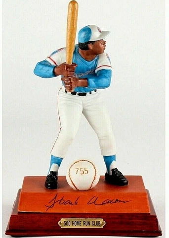 Vtg NIB Sports Impressions Hank Aaron Limited Edition # / 5755 Figurine w/ COA Cover