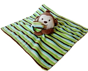 Little Miracles Monkey w/Striped Blanket Lovey Infant/Toddler Security Blanket - Picture 1 of 9