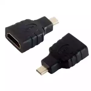HDMI Adapter 4K HDMI-A Kupplung auf HDMI-D micro Stecker vergoldet max 8 GBit/s - Bild 1 von 1