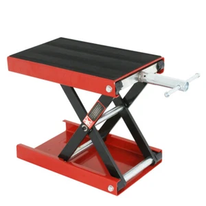 Wide Deck Motorcycle Scissor Jack Lift Stand Widow Cruiser Touring Bike 1100 lbs - Picture 1 of 23