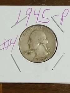 1945 P #4 Washington Quarter 90% Silver - Picture 1 of 6