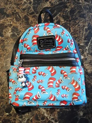 Mini mochila Loungefly Blue Cat in the Hat Dr Seuss Foto 1 de 4