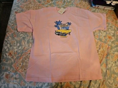 Новый с ярлыками винтажный Steve & Barrys Лас-Вегас Cadillac розовый футболка размер XL - Изображение 1 из 4