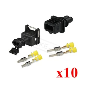 10x AMP JPT Set 2-polig 3,5mm Wasserdicht Reperatursatz Stecker Satz Kfz Auto - Picture 1 of 3