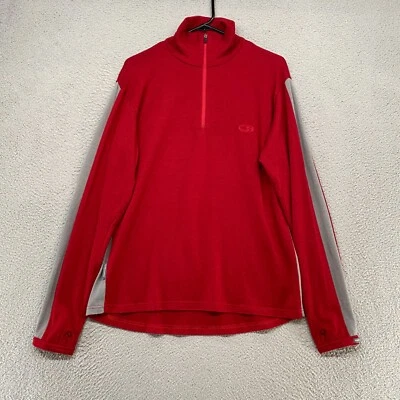 Icebreaker Merino Pullove Hombre Grande 260 Lana Merino Capa Base Manga Larga Rojo Foto 1 de 4