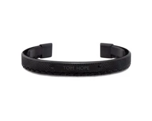 Tom Hope Hybrid Armband aus Metall und Leder Schwarz Größe L 20 cm TM0286 - Bild 1 von 2
