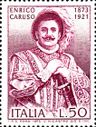 1433 Italien postfrisch MNH 1973 Enrico Caruso Snger Tenor Oper Opernsnger