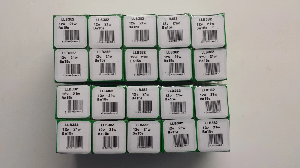 20 X Genuine Lucas LLB382 382 12v 21W indicator Fog Reverse Brake bulb  - Image 1 of 1