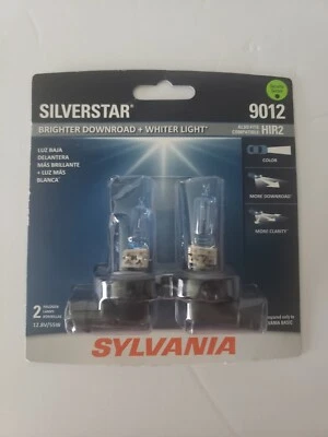 Sylvania Silverstar 9012 Pair (2) Set High Performance Headlight Bulbs NEW - Image 1 of 4