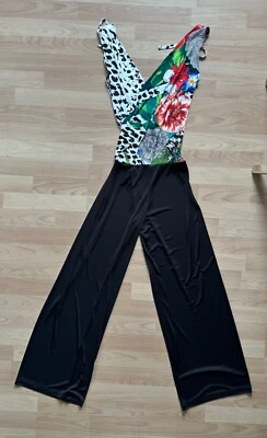 Nemo Jumpsuit schwarz Blumen Gr. TG 3  = 38/40 - Bild 1 von 4