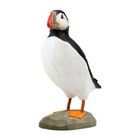 Wildlife Garden  Carved Wood Figure Bird  Atlantic Puffin