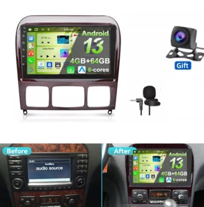 64GB Android 13 For Mercedes-Benz S-Class W220 Car Stereo Radio GPS Navi Player  - Picture 1 of 15