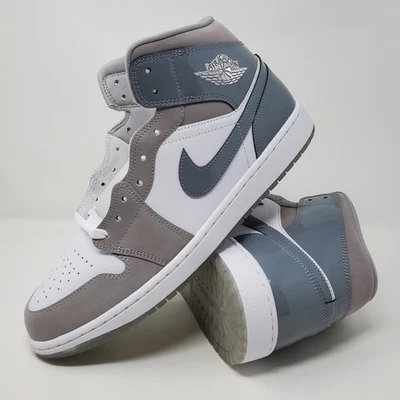 Nike Air Jordan 1 Mid SE Zapatos Blanco Medio Fresco Gris HF3216-100 Para hombres Talla 13 Foto 1 de 4