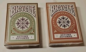 Neu versiegelt 2016 Fahrrad Herbst grün und rot Deck Set Sammler - Bild 1 von 4